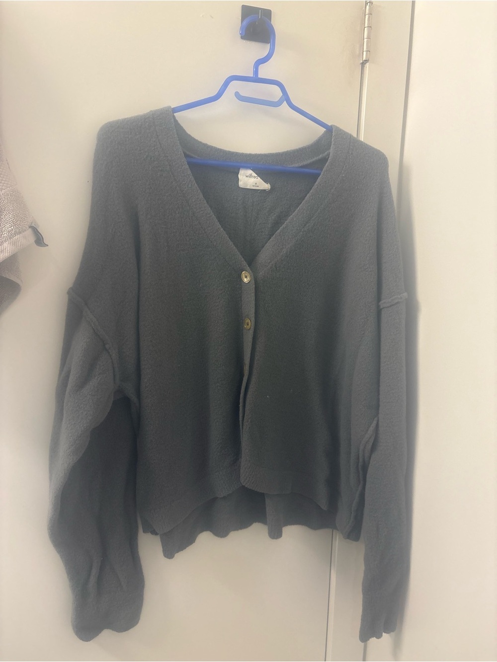 Aritizia Gray V-Neck Cardigan